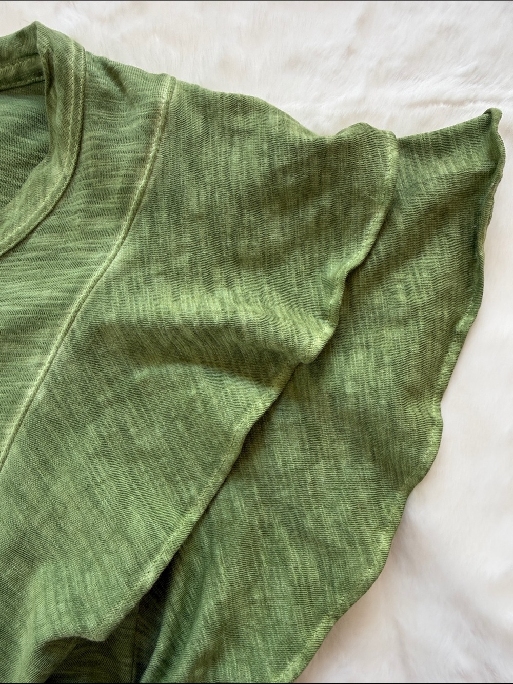 Veronica Beard Ruffled Pima Cotton Tee. - Picture 5 of 6